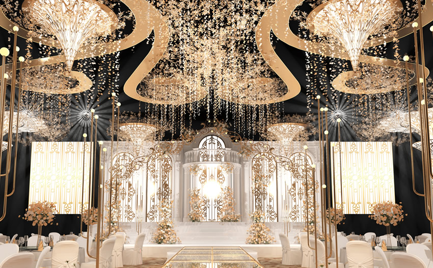 城北花木兰喜事汇金色大厅效果展示